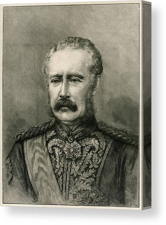Gen Canvas Print featuring the drawing General Charles Gordon British #1 by Mary Evans Picture Library