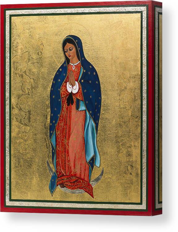 Religious Icon Canvas Print featuring the painting Our Lady of Guadalupe I #1 by Ilse Wefers