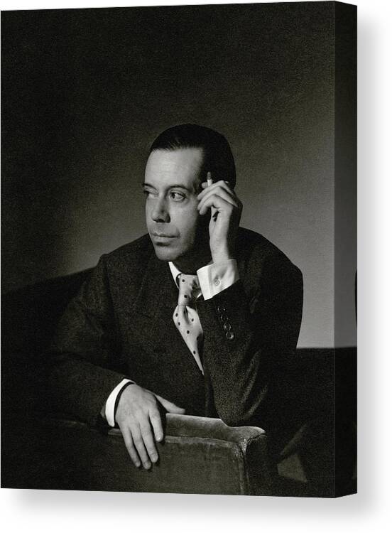 Portrait Canvas Print featuring the photograph Portrait Of Cole Porter by Horst P. Horst