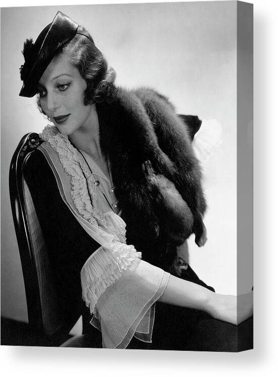 Actress Canvas Print featuring the photograph Portrait Of Loretta Young #1 by Edward Steichen