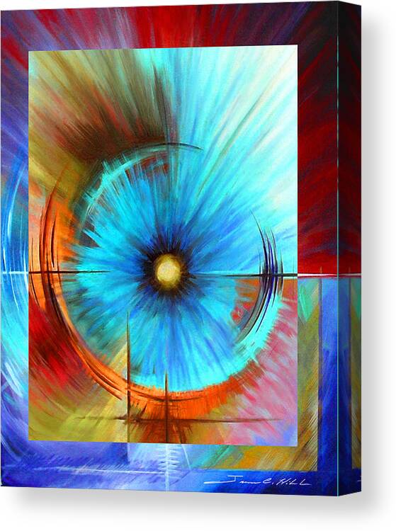 Abstract Canvas Print featuring the painting Vortex #1 by James Hill