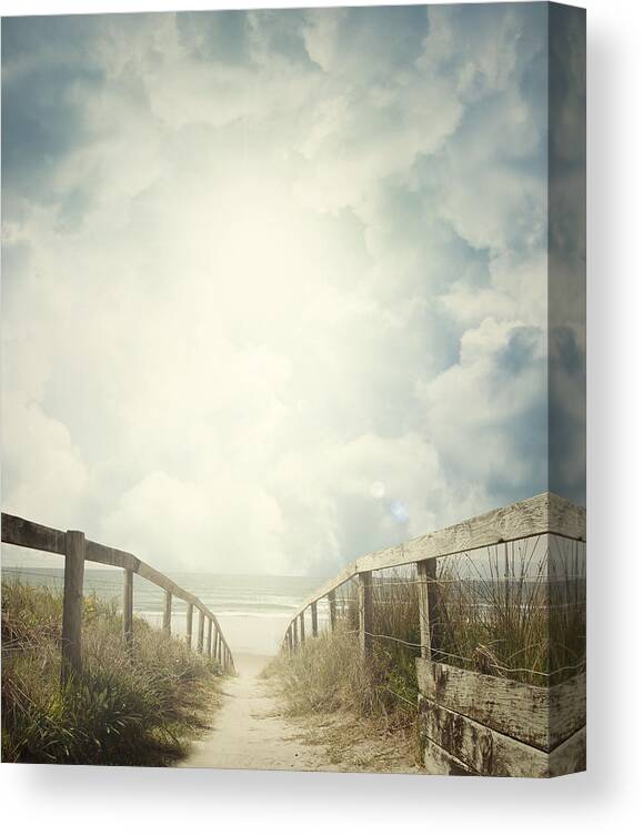 Beach Canvas Print featuring the photograph Walkway #1 by Les Cunliffe