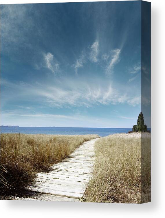 Beach Canvas Print featuring the photograph Beach view #12 by Les Cunliffe