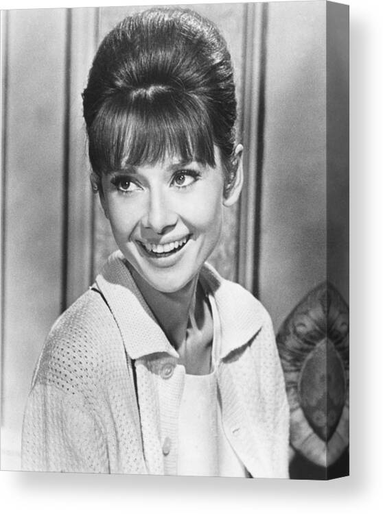 Audrey Hepburn Canvas Print featuring the photograph Audrey Hepburn #16 by Silver Screen