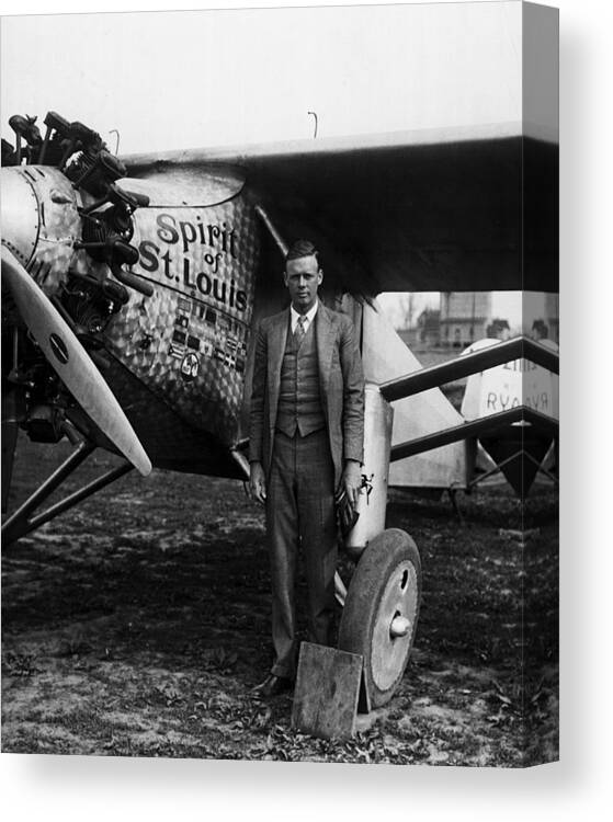 classic Canvas Print featuring the photograph Charles Lindbergh #2 by Retro Images Archive