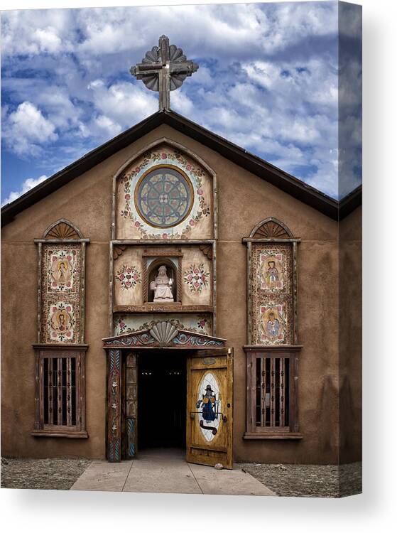 Santo Canvas Print featuring the photograph Santo Nino Chapel by Nikolyn McDonald
