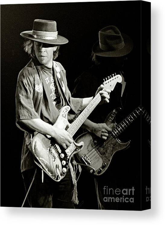 Stevie Ray Canvas Print featuring the photograph Stevie Ray Vaughan 1984 by Chuck Spang