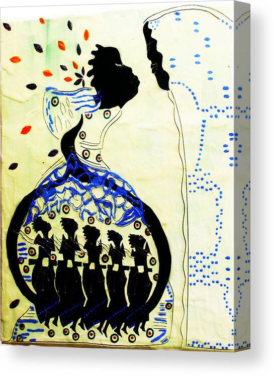 Jesus Canvas Print featuring the ceramic art Wise Virgins #27 by Gloria Ssali