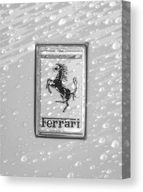 Ferrari Emblem Canvas Print featuring the photograph Ferrari Emblem #34 by Jill Reger