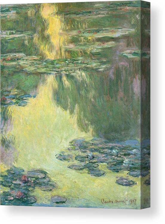 Monet Painting Canvas Print featuring the painting Water Lilies #39 by Claude Monet
