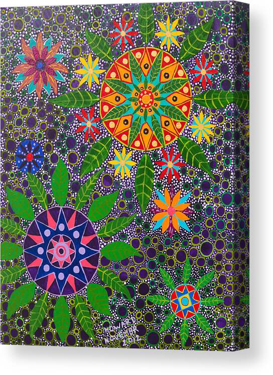 Ayahuasca Art Canvas Print featuring the painting Ayahuasca Vision #3 by Howard Charing