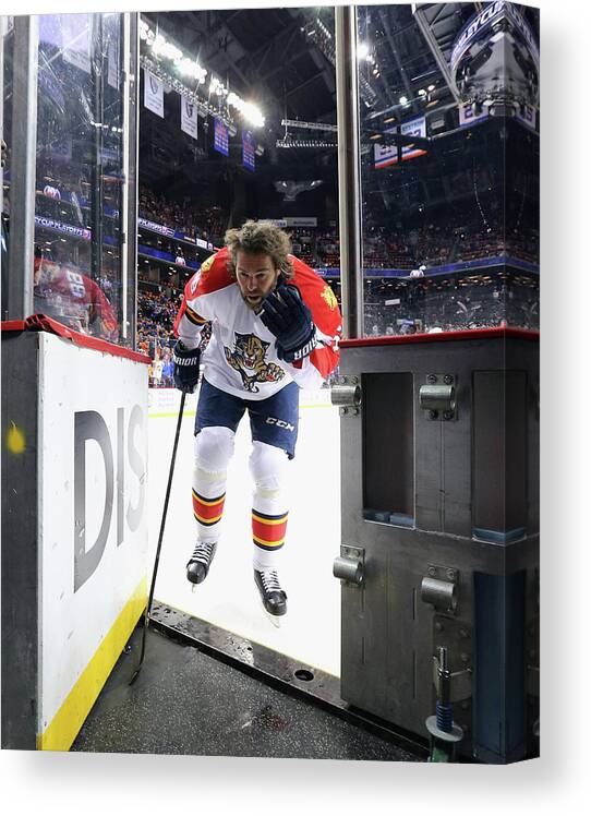 Following Canvas Print featuring the photograph Florida Panthers V New York Islanders - #8 by Bruce Bennett