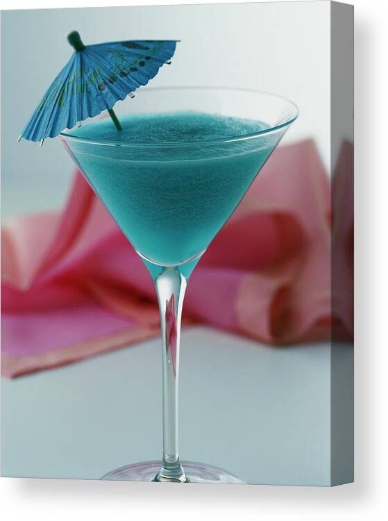 Beverage Canvas Print featuring the photograph A Blue Hawaiian Cocktail by Romulo Yanes