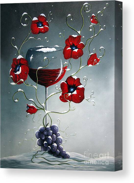Poppies Canvas Print featuring the painting A Christmas To Remember by Shawna Erback by Moonlight Art Parlour