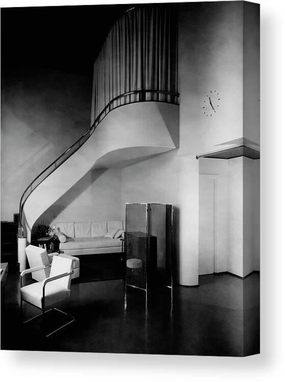 Home Canvas Print featuring the photograph A Corner Staircase by Gomez