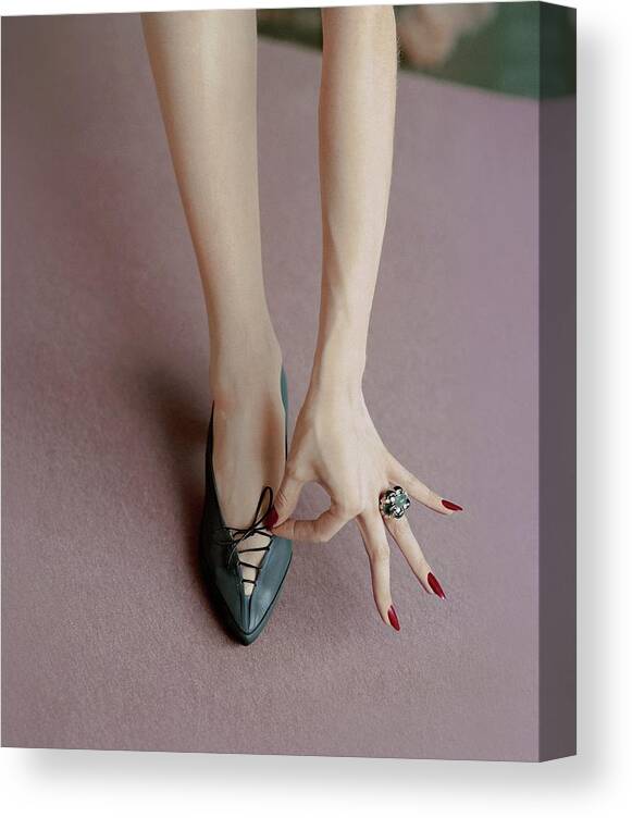Accessories Canvas Print featuring the photograph A Julianelli Shoe by Richard Rutledge