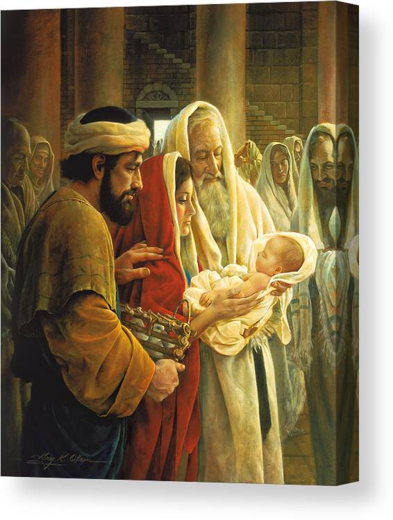Jesus Canvas Print featuring the painting A Light to the Gentiles by Greg Olsen