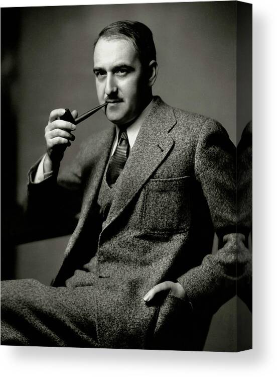 Literary Canvas Print featuring the photograph A Portrait Of George Seldes by Ben Pinchot