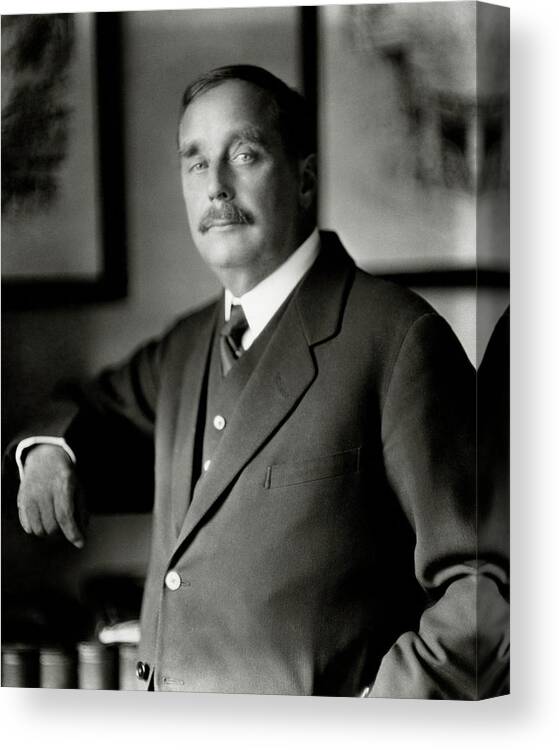 Career Canvas Print featuring the photograph A Portrait Of H. G. Wells by Nickolas Muray