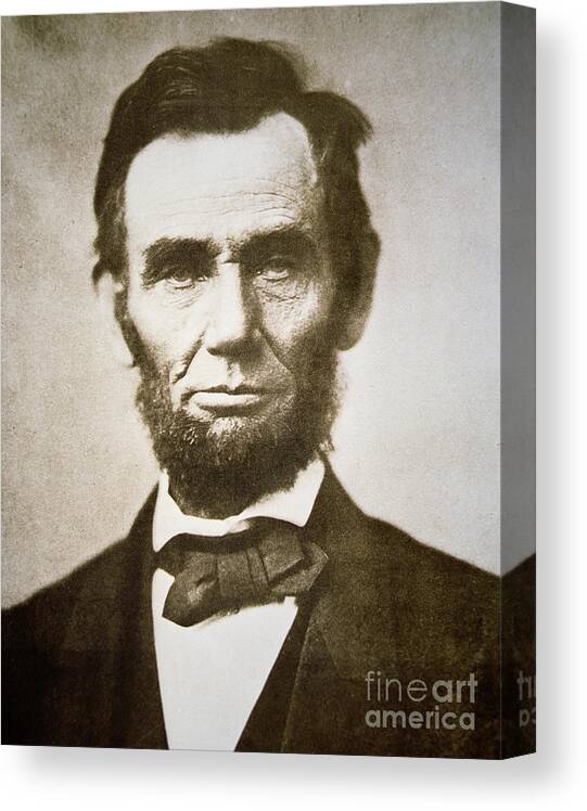 Abraham Canvas Print featuring the photograph Abraham Lincoln by Alexander Gardner