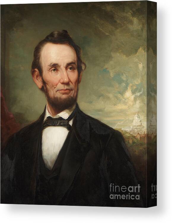 The President Canvas Print featuring the painting Abraham Lincoln by George Henry Story