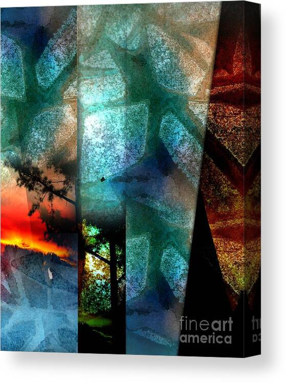 Abstract Canvas Print featuring the digital art Abstract Calling by Allison Ashton