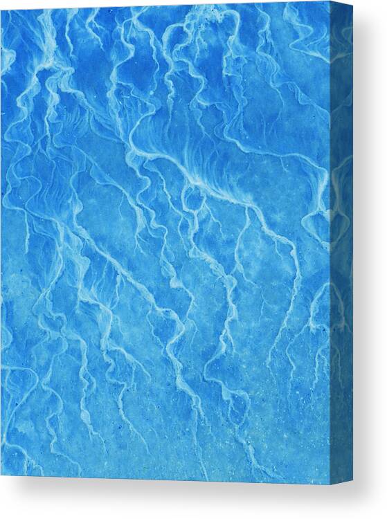 Abstract Canvas Print featuring the photograph Abstract in Sea Blue by Deborah Smith