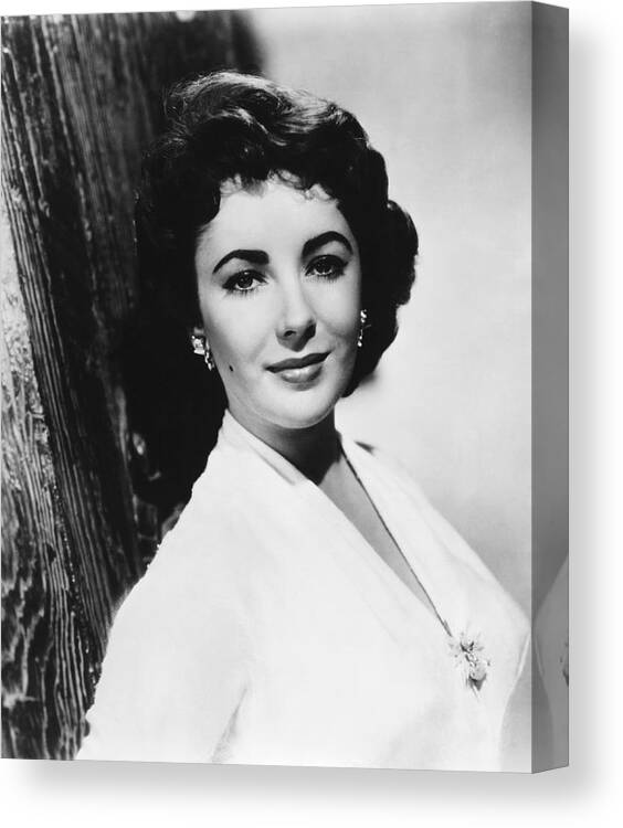1950's Canvas Print featuring the photograph Actress Elizabeth Taylor by Underwood Archives