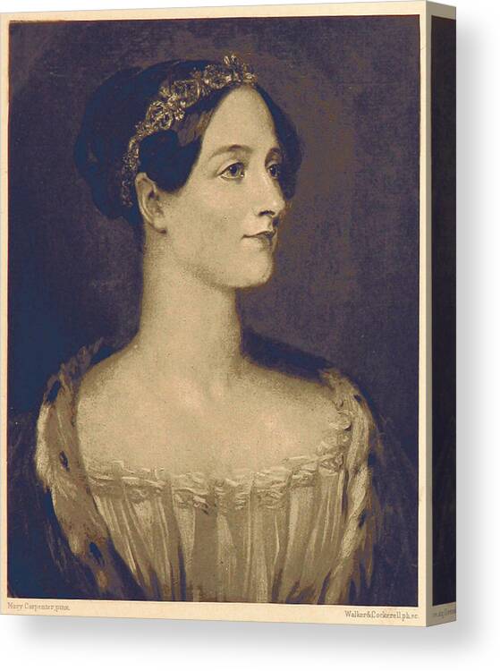 Science Canvas Print featuring the photograph Ada Lovelace, English Mathematician by British Library