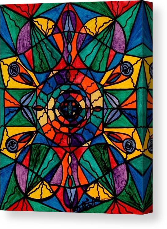 Alignment Canvas Print featuring the painting Alignment by Teal Eye Print Store
