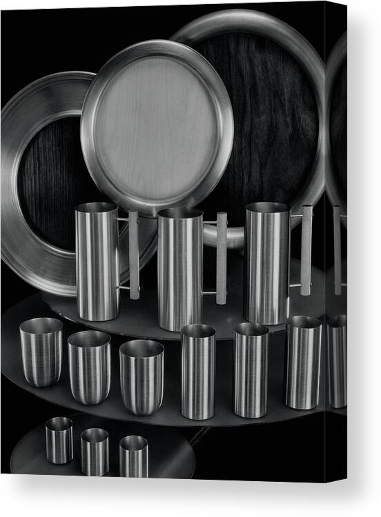 Dining Room Canvas Print featuring the photograph Aluminum Tableware by Martinus Andersen