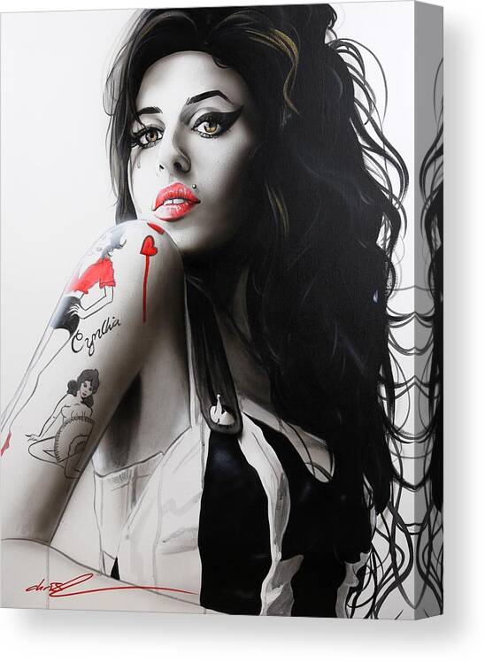 Amy Canvas Print featuring the painting Amy by Christian Chapman Art