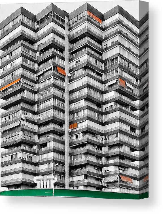 Architecture Canvas Print featuring the photograph Anarchitecture VIII by Pedro Fernandez