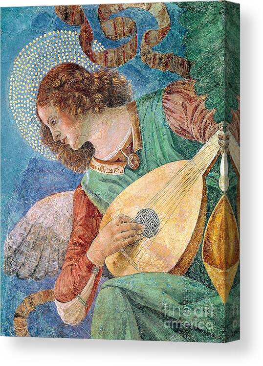 Forli Canvas Print featuring the painting Angel Musician by Melozzo da Forli