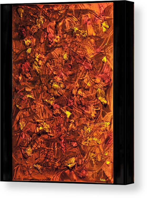 Aluminum Canvas Print featuring the painting Autumn Leaves by Rick Roth