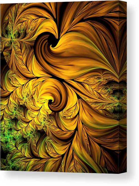 Abstract Canvas Print featuring the digital art Autumn Returns Abstract by Georgiana Romanovna