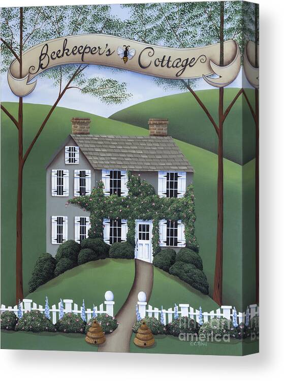 Art Canvas Print featuring the painting Beekeeper's Cottage by Catherine Holman