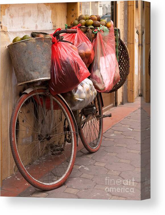 Vietnam Canvas Print featuring the photograph Bicycle 06 by Rick Piper Photography