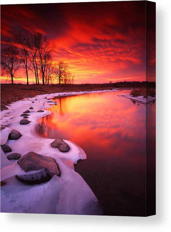 Sunset Canvas Print featuring the photograph Blood Sunset by Ray Mathis