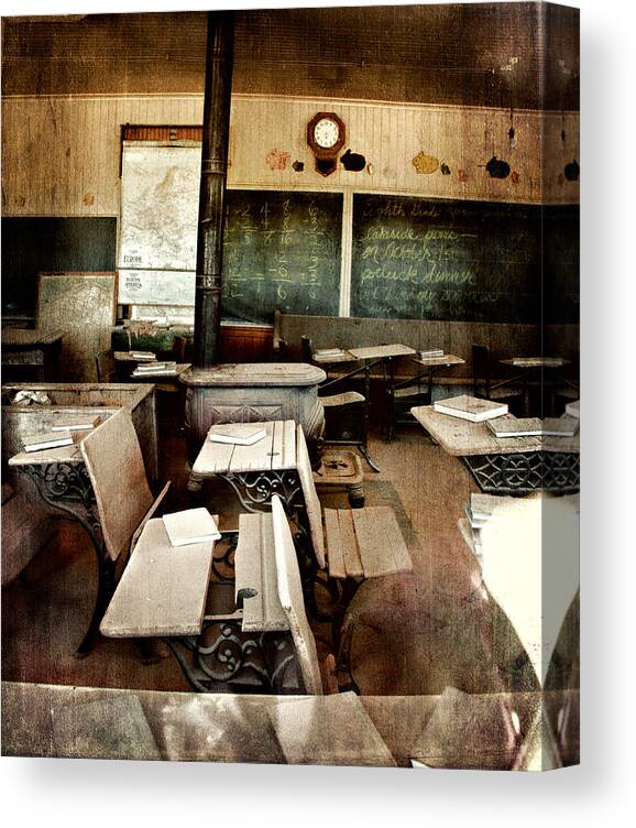 Bodie Canvas Print featuring the photograph Bodie School Room by Lana Trussell