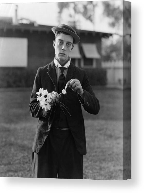 Movie Poster Canvas Print featuring the photograph Buster Keaton Portrait by Georgia Clare Movie Poster Canvas Print featuring the photograph Buster Keaton Portrait by Georgia Clare