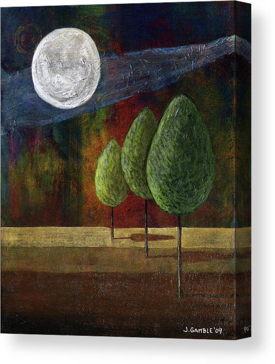Acrylic Canvas Print featuring the painting By The Light by Judi Lynn