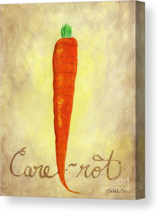 Carrot Canvas Print featuring the painting Carrot by Michelle Bien