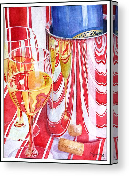 Celebration Canvas Print featuring the painting Celebration by Mariarosa Rockefeller
