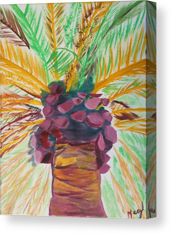 Palm Tree Canvas Print featuring the painting Celebration by Meryl Goudey