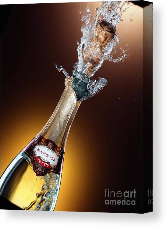 Science Canvas Print featuring the photograph Champagne by Mel Lindstrom