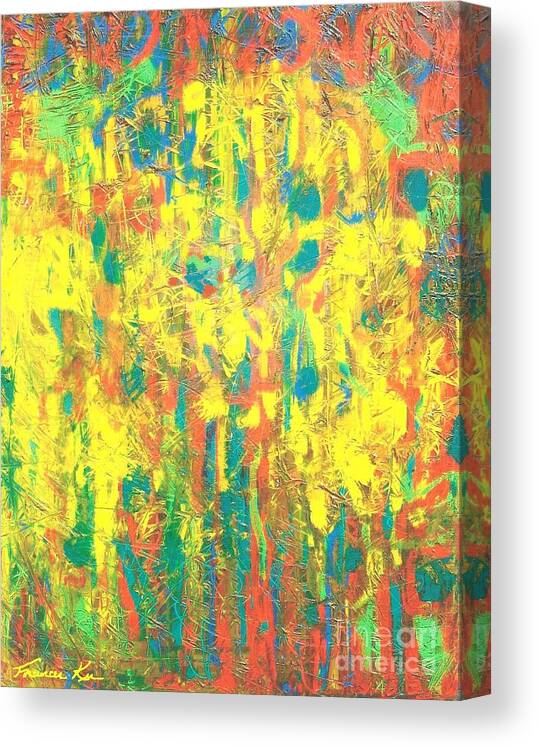 Abstract Canvas Print featuring the painting Chinese New Year by Frances Ku