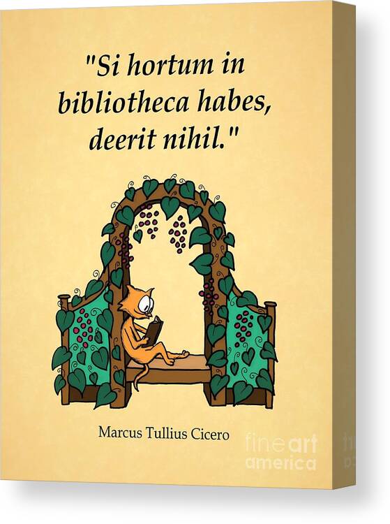 Cicero Canvas Print featuring the digital art Cicero on Reading by Pet Serrano