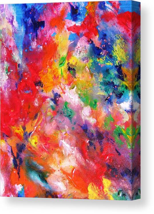 Healing Energy Spiritual Contemporary Art Canvas Print featuring the painting Colors 17-2 by Helen Kagan