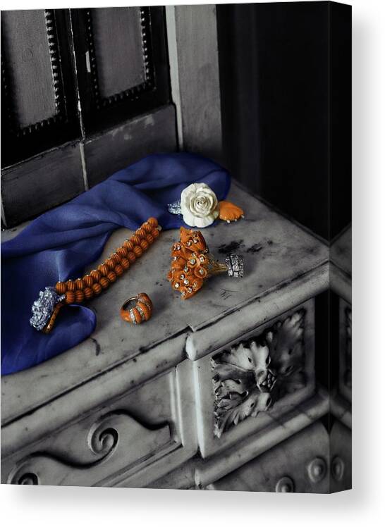 Jewelry Canvas Print featuring the photograph Coral Jewellery by Horst P. Horst